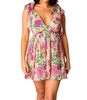 melanie tie shoulder mini dress in raspberry rose