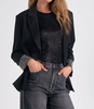 jacket with rhinestone sleeve detail in black