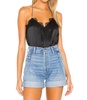 racer charmeuse camisole in black