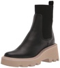 Dolce Vita Women's Hoven Fashion Boot, Onyx Leather H2O, 8.5