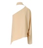 Federica Tosi Nude One-Shoulder Blouse