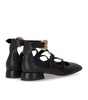 A.Bocca Black Ballet Flat With Straps