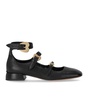 A.Bocca Black Ballet Flat With Straps