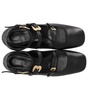 A.Bocca Black Ballet Flat With Straps