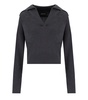 Federica Tosi Dark Grey Polo Jumper