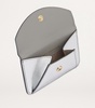 Metallic Leather Eyes Card Holder