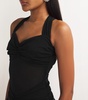 Stretch-Mesh Semi-Sheer Dress