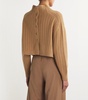 Cropped Back-Buttoned Sweater