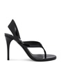Leather Tong Heeled Sandals 90