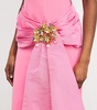 Silk-Trim Cocktail Midi Dress
