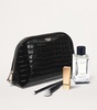 Large Croc-Embossed Wash Bag