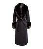 Faux Fur-Trim Coat