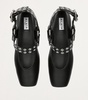 Leather Biker Ballet Flats