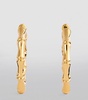Yellow Gold Bamboo Hoop Earrings