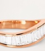 Rose Gold and Diamond Wave Ring