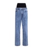 Knit-Waist Straight Jeans