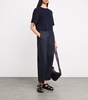 Linen-Blend Knit Round-Neck Sweater