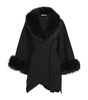 Faux Fur-Trim Joanna Cardigan