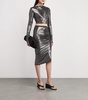 Metallic Draped Crop Top