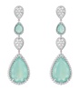 White Gold and Diamond Serpent Bohème Couleur Earrings