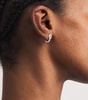 White Gold and Diamond Huggie Earrings