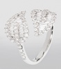 White Gold and Diamond Leaf Ring