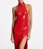 Sequinned Halterneck Maxi Dress