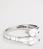 White Gold and Diamond  Saturn Ring