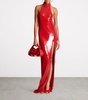 Sequinned Halterneck Maxi Dress