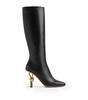 Leather Knot Knee-High Boots 90