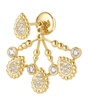 Yellow Gold and Diamond Serpent Bohème Solarité Single Earring