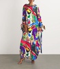 Orchidee Print Kaftan Maxi Dress
