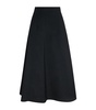 Wool-Blend A-Line Midi Skirt