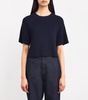 Linen-Blend Knit Round-Neck Sweater