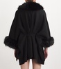 Faux Fur-Trim Joanna Cardigan