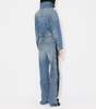 Knitted-Hood Denim Jacket