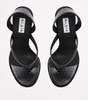 Leather Tong Heeled Sandals 90