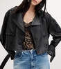 Leather Cropped Hendry Trench Coat