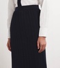 Virgin Wool Plisse Midi Skirt