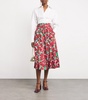 Floral Cummerbund Midi Skirt