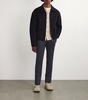 Virgin Wool Check Straight Trousers