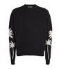 Cotton-Merino Wool Palm Sweater