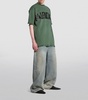 Tape cotton-blend jersey T-shirt