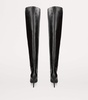 Leather Bow Over-The-Knee Boots 90