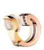 Small Mixed Gold and Diamond Quatre Classique Single Ear Clip