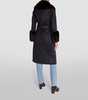 Faux Fur-Trim Coat