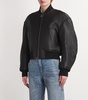 Lambskin Cropped Bomber Jacket