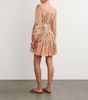 Linen Floral Mini Shirt Dress