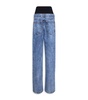 Knit-Waist Straight Jeans