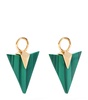 Yellow Gold and Malachite Flight Arrow Earring Drops